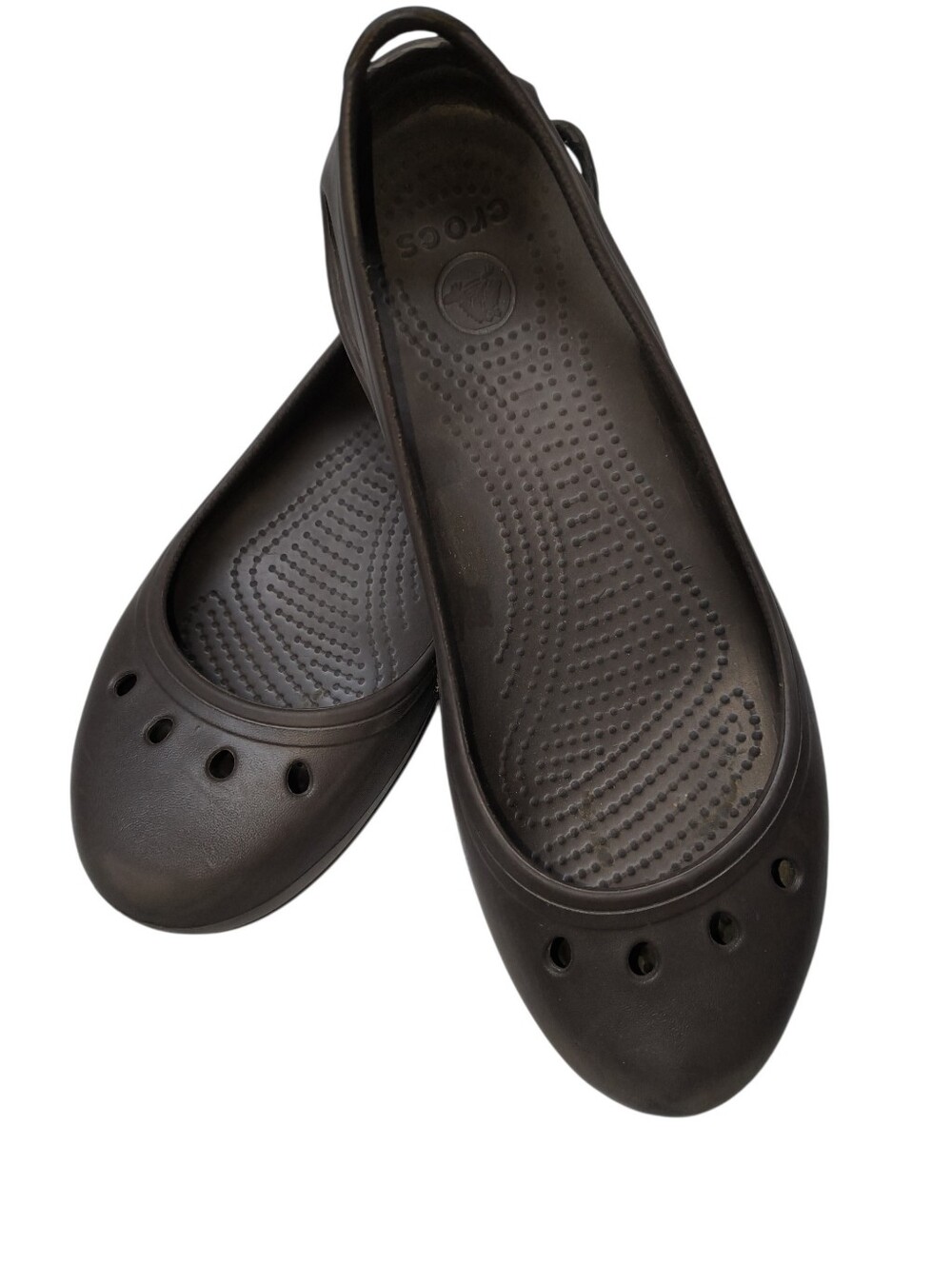 CROCS Kadee Dark Brown Slip-On Ballet Flats Size 8